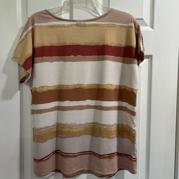 Striped Button-Shoulder Top - Picture 2 of 3